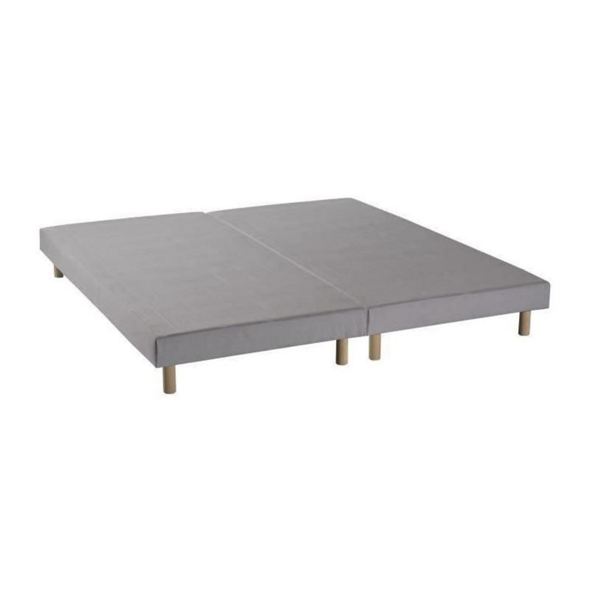FINLANDEK Sommiers tapissiers a lattes x 2 - 180 x 200 - Bois massif gris + pieds - FINLANDEK Rakenne