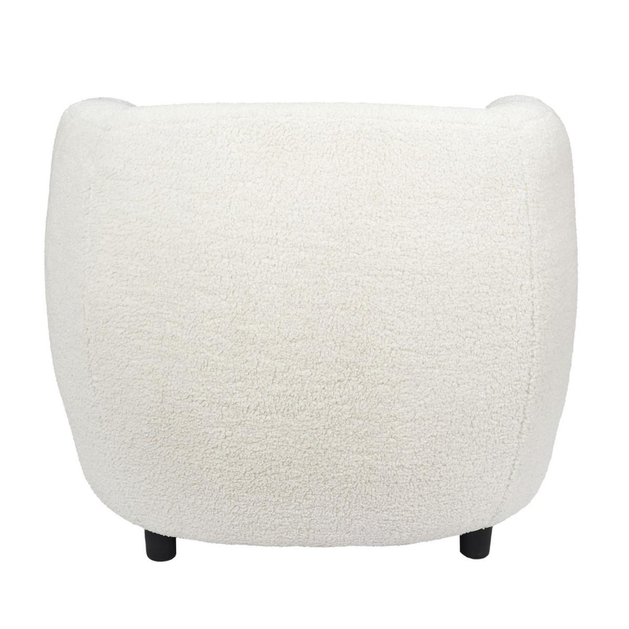 Voir la diapositive 4 : The Home Deco Factory Fauteuil design bouclette  shirley  77cm blanc