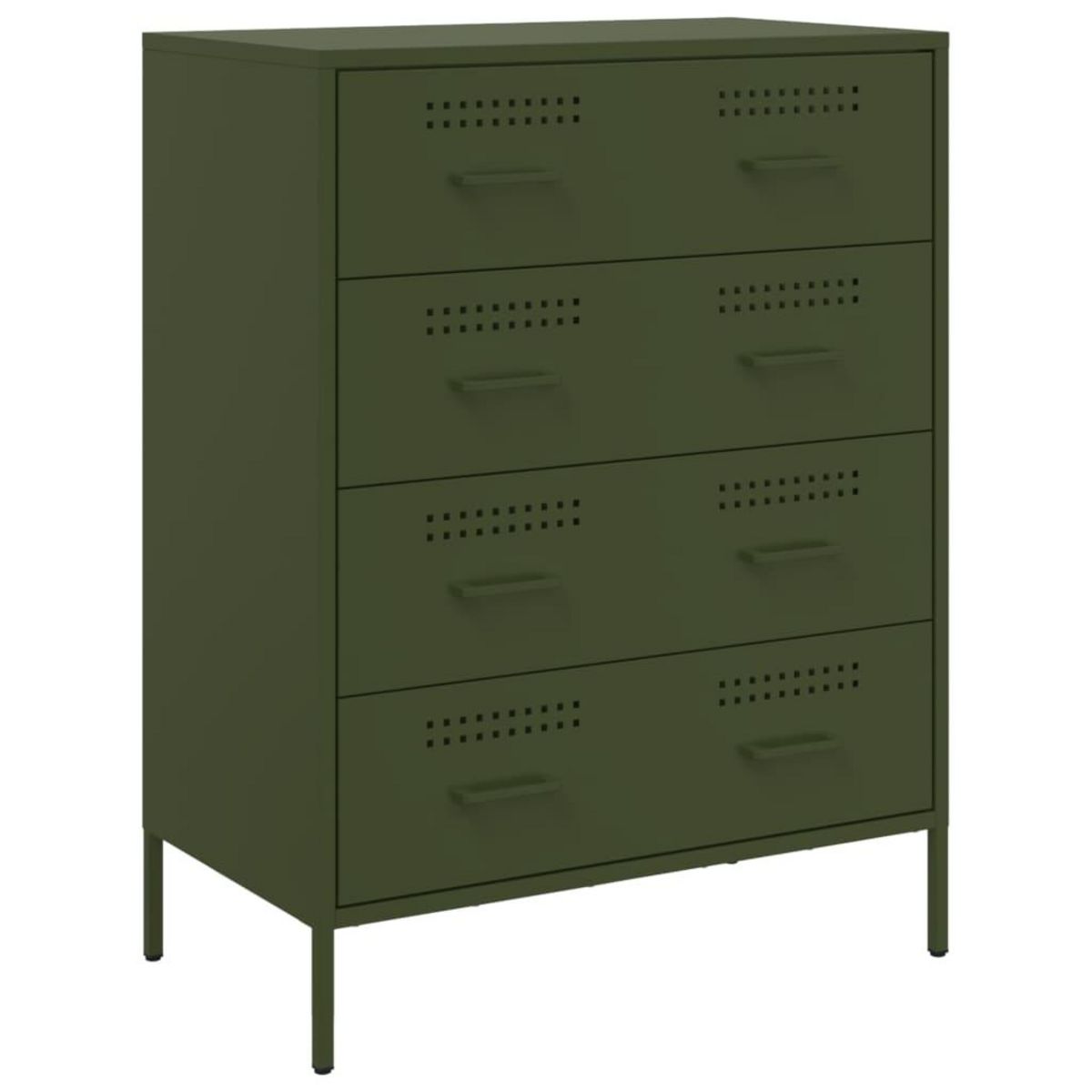 VIDAXL Buffet vert olive 68x39x89 cm acier