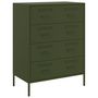 Voir la diapositive 2 : VIDAXL Buffet vert olive 68x39x89 cm acier