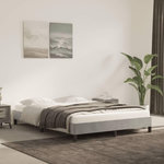 VIDAXL Cadre de lit sans matelas gris clair 140x190 cm velours