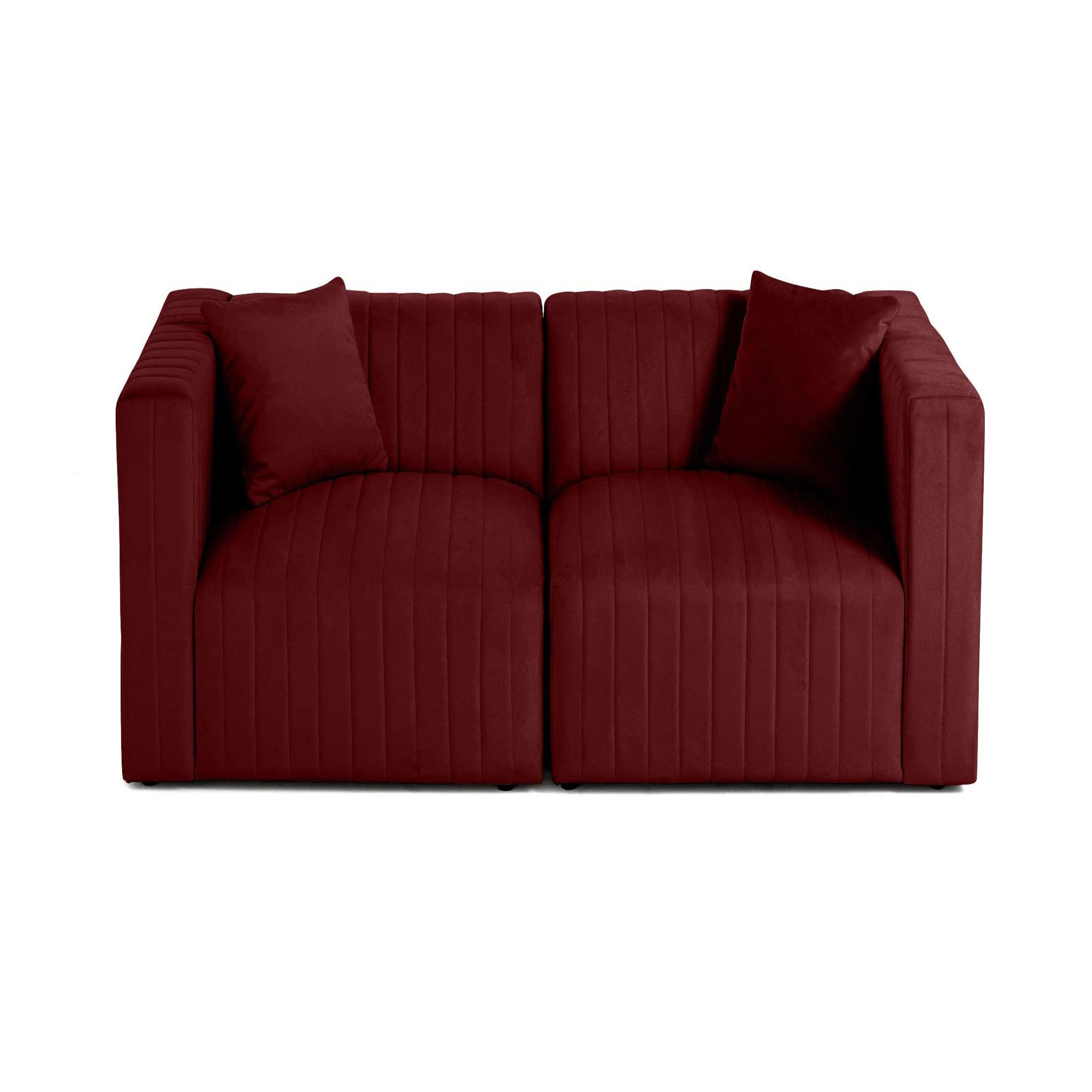 Voir la diapositive 1 : LISA DESIGN Nova - canapé modulable 2 places - en velours