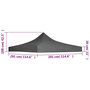 Voir la diapositive 4 : VIDAXL Toit de tente de reception 3 x 3 m Anthracite
