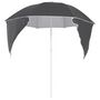 Voir la diapositive 4 : VIDAXL Parasol de plage avec parois laterales anthracite 215 cm