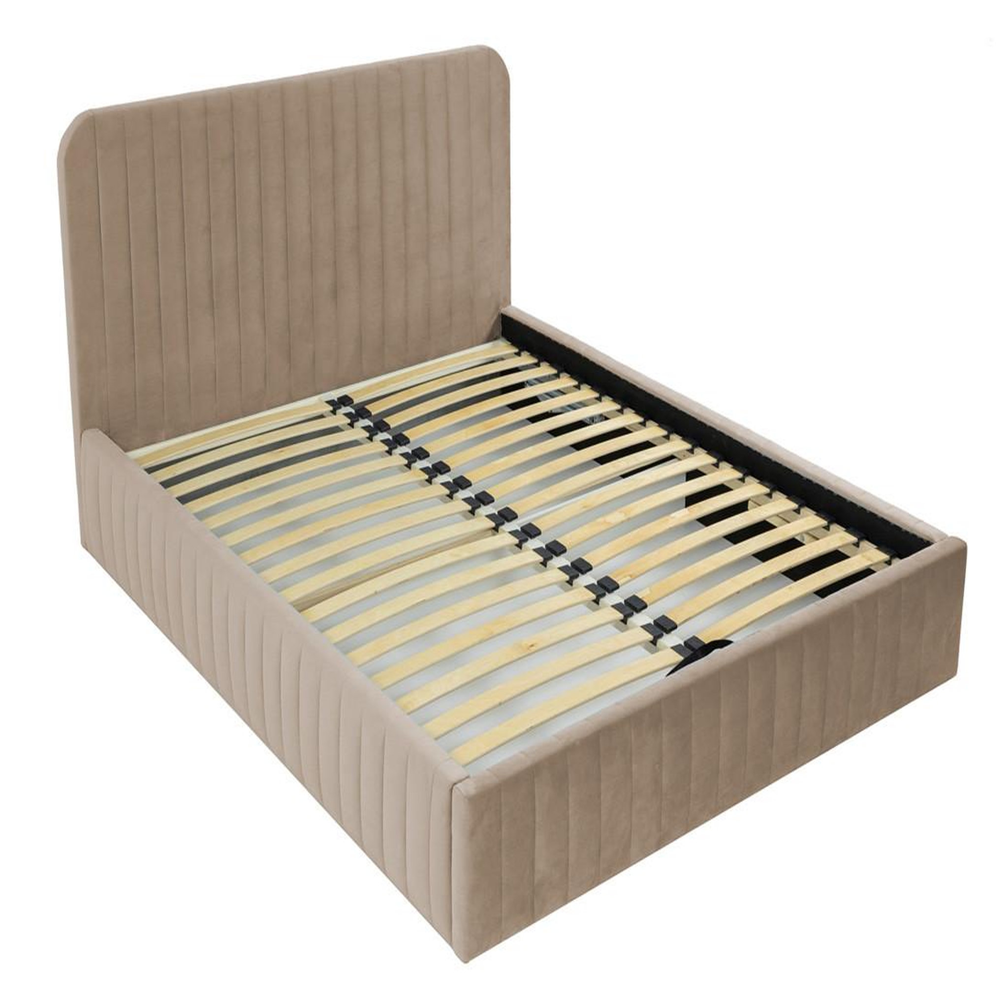 Voir la diapositive 1 : BEST MOBILIER Stuart - lit coffre - 180x200 cm - sommier inclus - en velours
