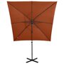 Voir la diapositive 5 : VIDAXL Parasol de jardin en porte-a-faux avec mat et lumieres LED