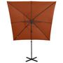 Voir la diapositive 5 : VIDAXL Parasol de jardin en porte-a-faux avec mat et lumieres LED