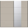 Voir la diapositive 3 : MARKET24 Armoire de chambre - Décor Sable - 2 portes coulissantes - Miroir - L220,1 x P61,2 x H210,5 cm