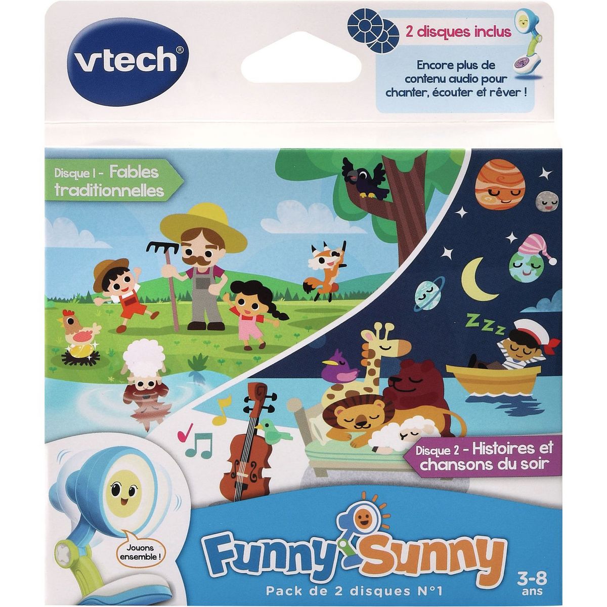 VTECH Pack 2 disques numéro 1 Funny Sunny