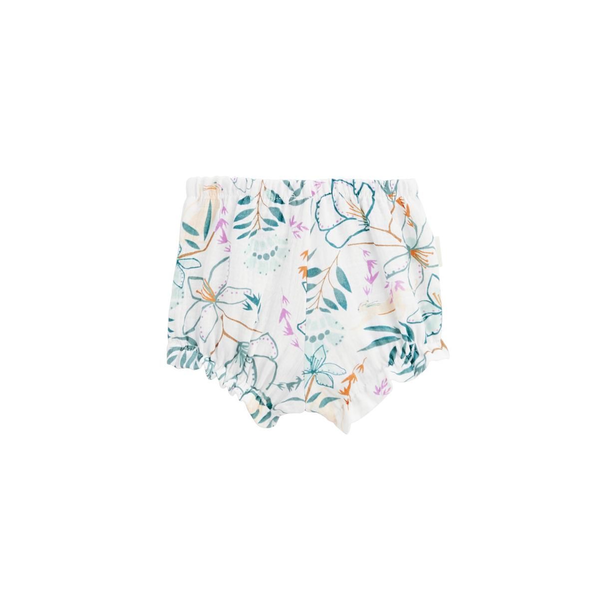 Petit Béguin Lot de 2 bloomers bébé en gaze de coton Patroika