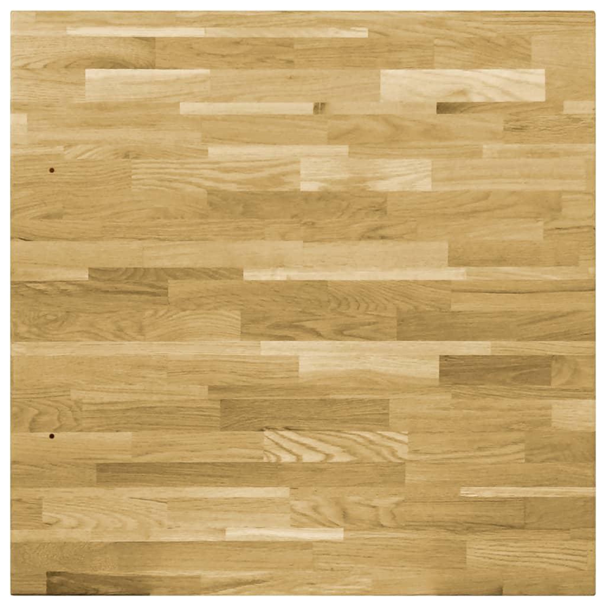 Voir la diapositive 4 : VIDAXL Dessus de table Bois de chene massif Carre 44 mm 80x80 cm