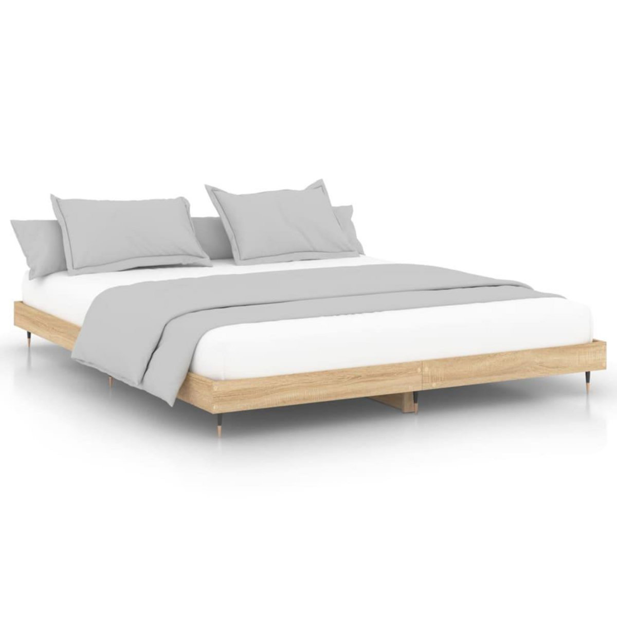 VIDAXL Cadre de lit sans matelas chene sonoma 120x200 cm