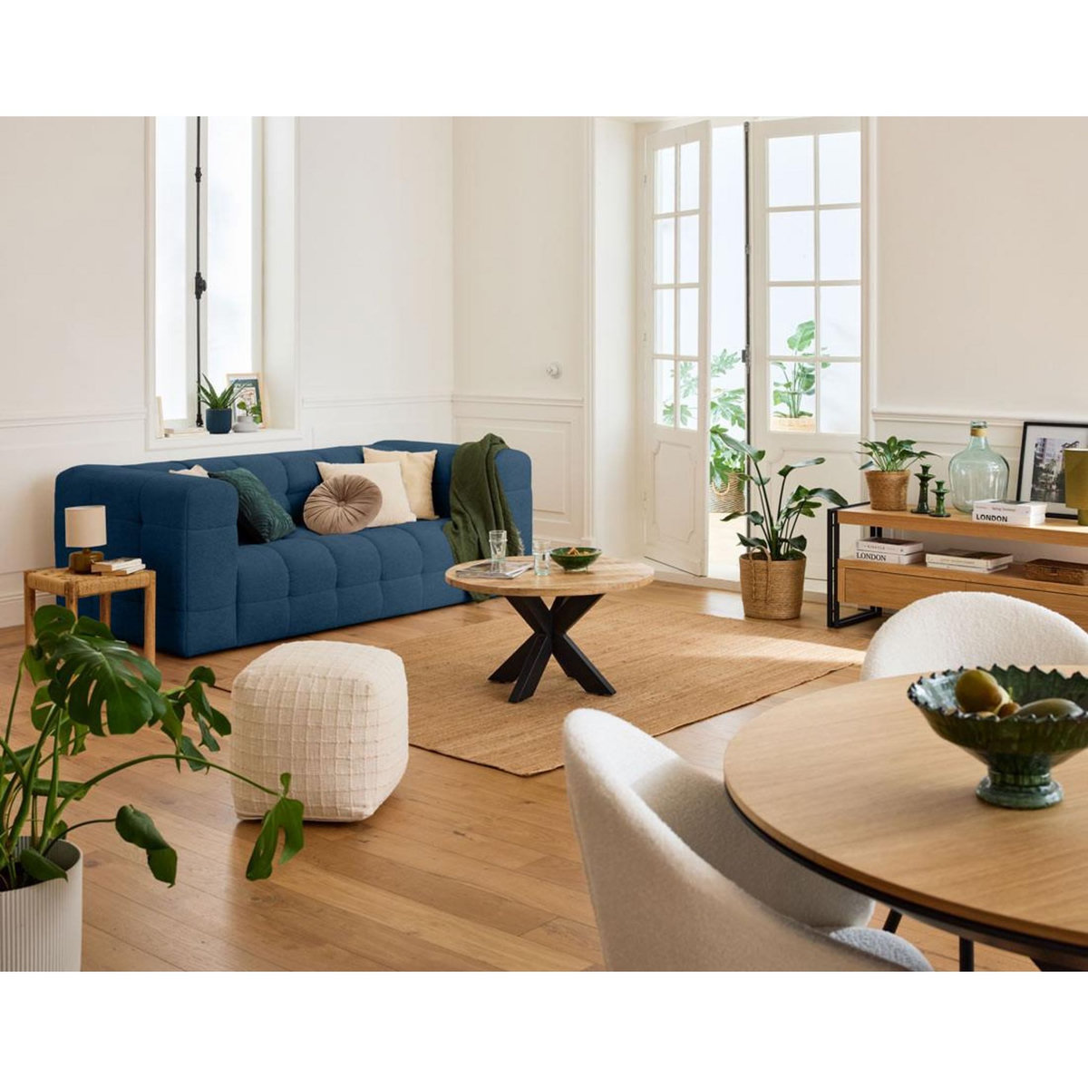 LISA DESIGN Suzano - canapé 3 places - en tissu texturé