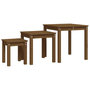Voir la diapositive 2 : VIDAXL Tables gigognes 3 pcs Marron miel Bois de pin massif