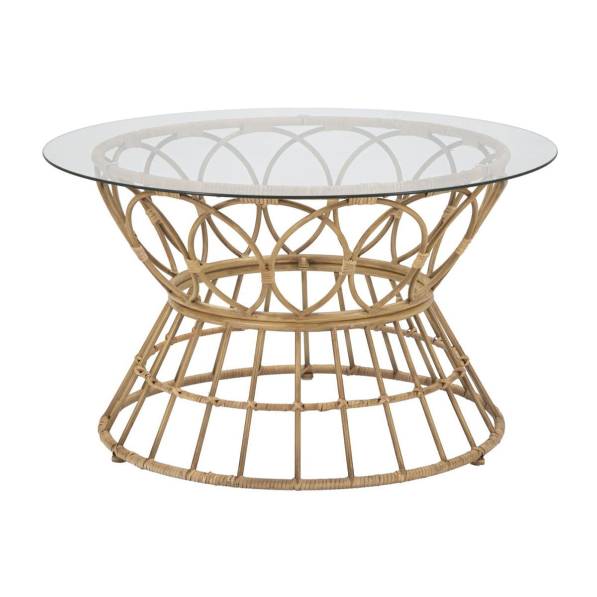 Paris Prix Table Basse en Verre  Panama  75cm Naturel