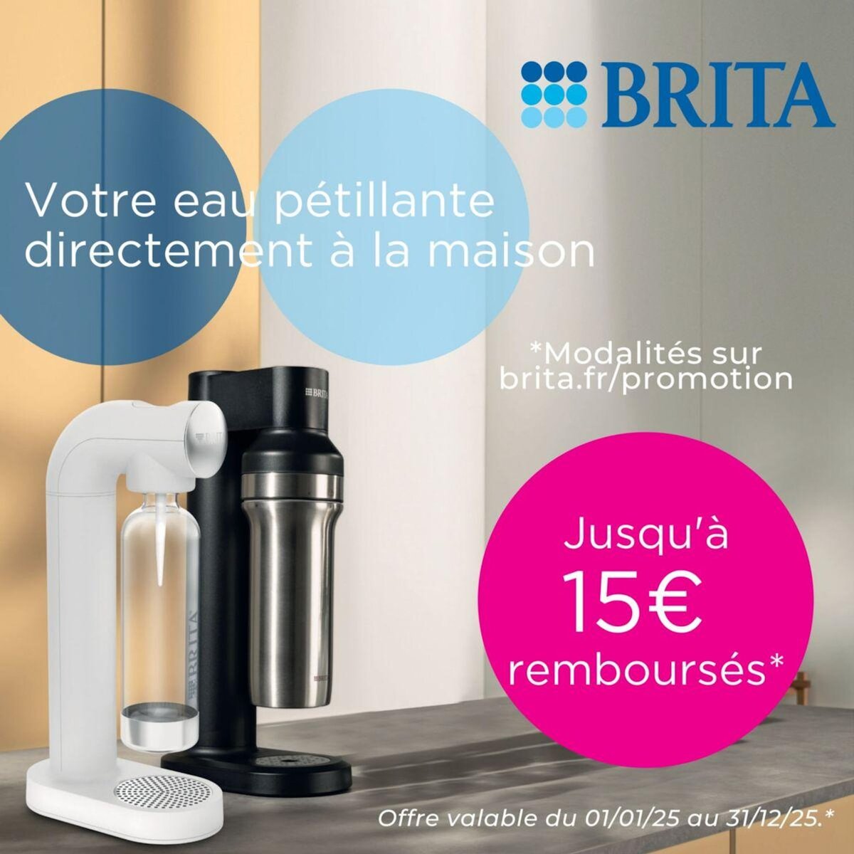 Brita Machine à soda sodatrio noire
