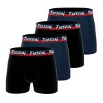 FREEGUN Lot de 4 boxers en coton homme Freegun. Coloris disponibles : Noir