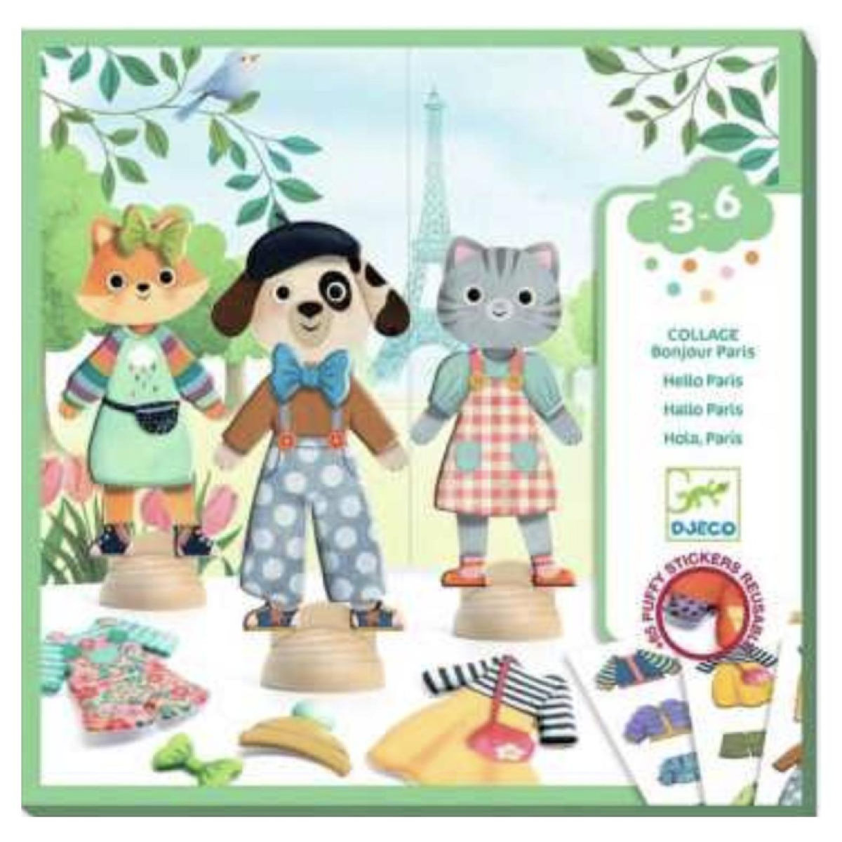 Djeco Gommes repositionnables - Bonjour Paris