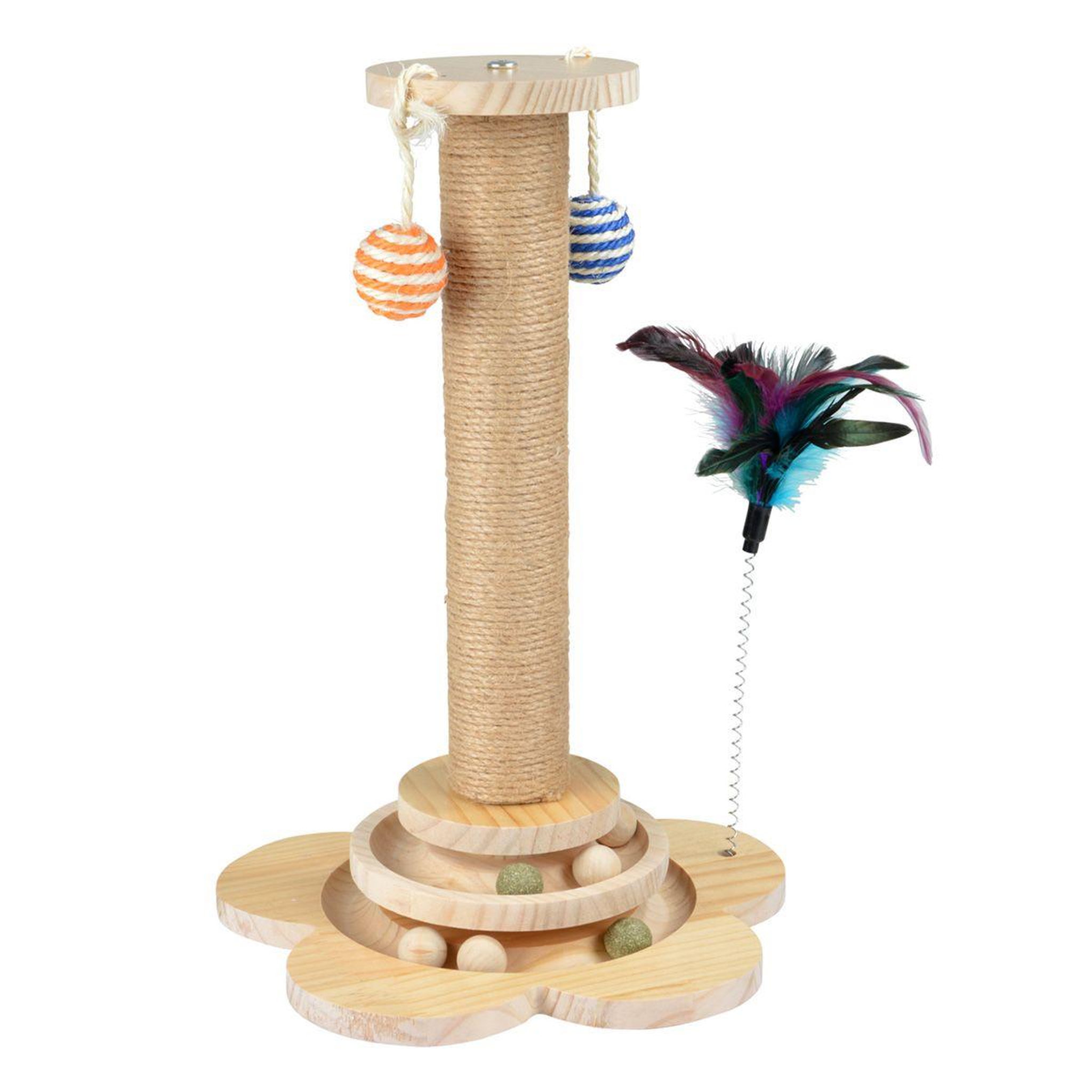 LOVE STORY Griffoir pour chat  jouets  40cm naturel