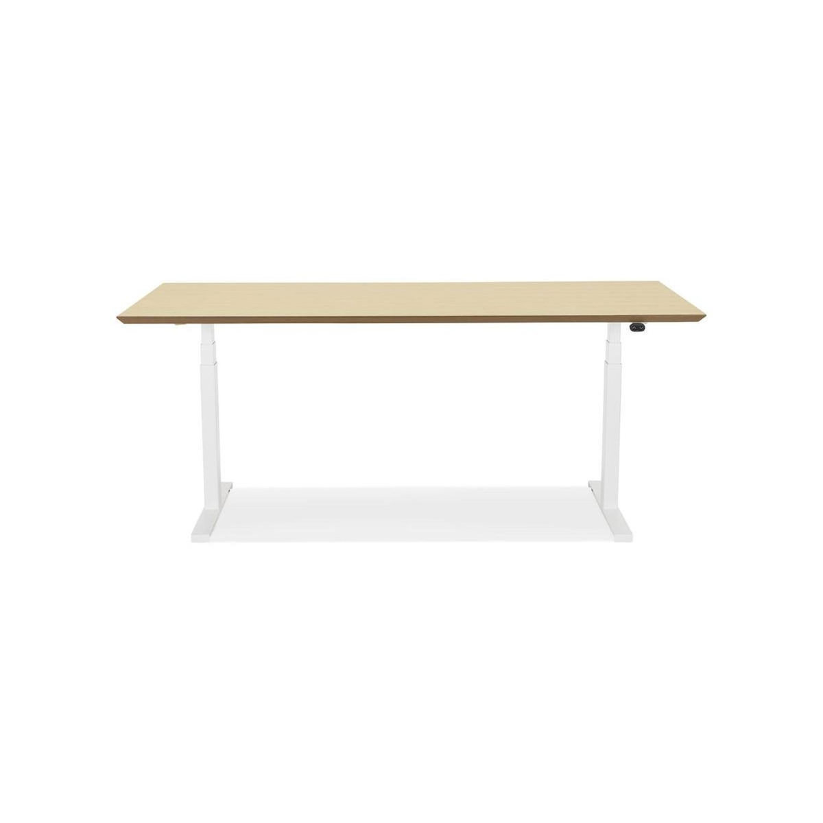 Paris Prix Bureau Électronique Ergonomique  Kio  180cm Chêne & Blanc