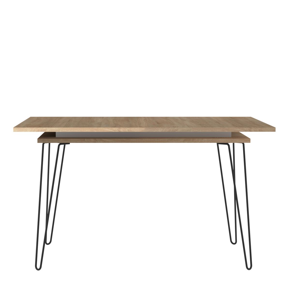Table de salle à manger extensible pieds métal épingles L134/174cm SMITH