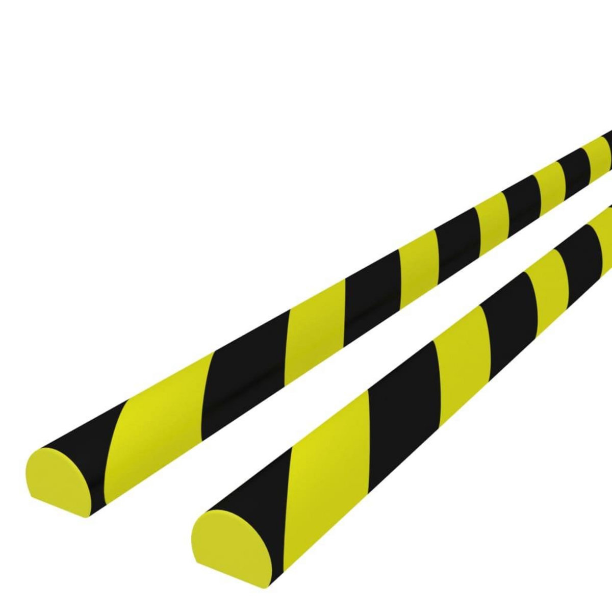 VIDAXL Protecteurs d'angle 2 pcs Jaune et noir 4x3x100 cm PU