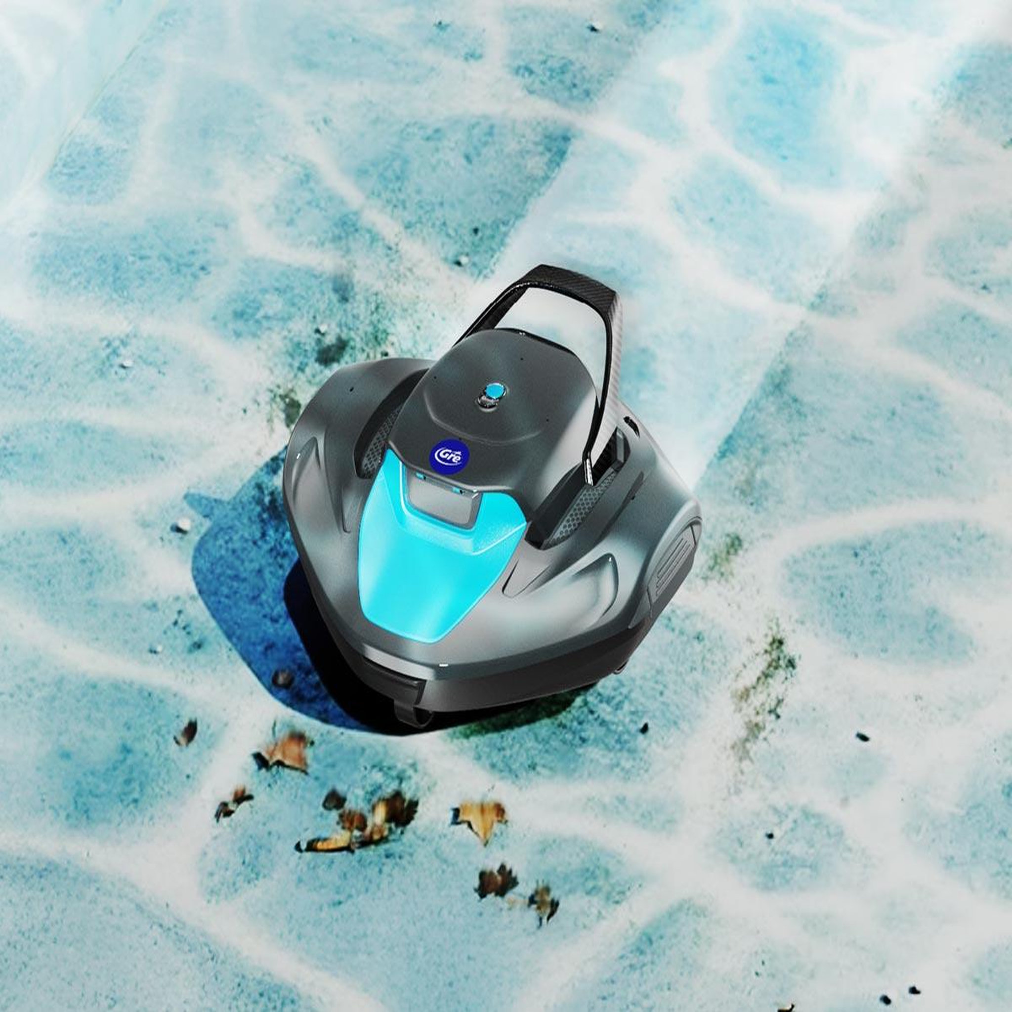 Voir la diapositive 5 : WETRUNNER Robot de piscine sans fil Moovo TM 90 - Wetrunner