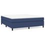Voir la diapositive 2 : VIDAXL Sommier a lattes de lit avec matelas Bleu 180x200 cm Tissu