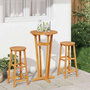 Voir la diapositive 3 : VIDAXL Table de bar de jardin Ø60x105 cm Bois d'acacia solide