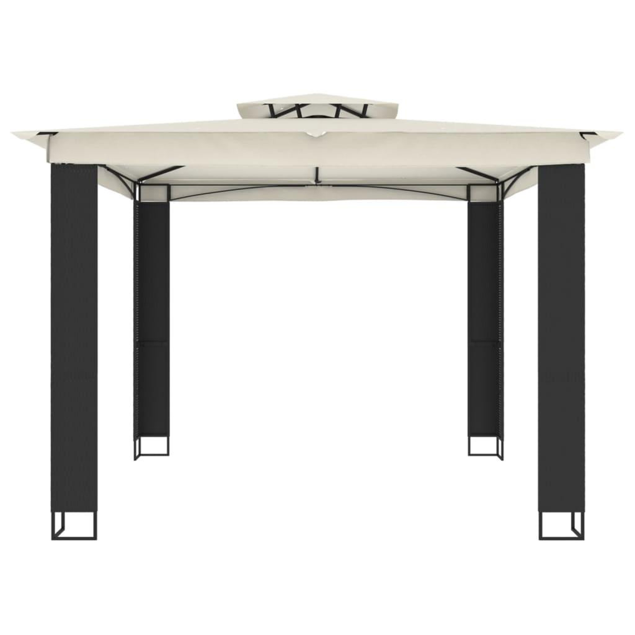 Voir la diapositive 3 : VIDAXL Tonnelle a double toit creme 2,94x2,94 m acier