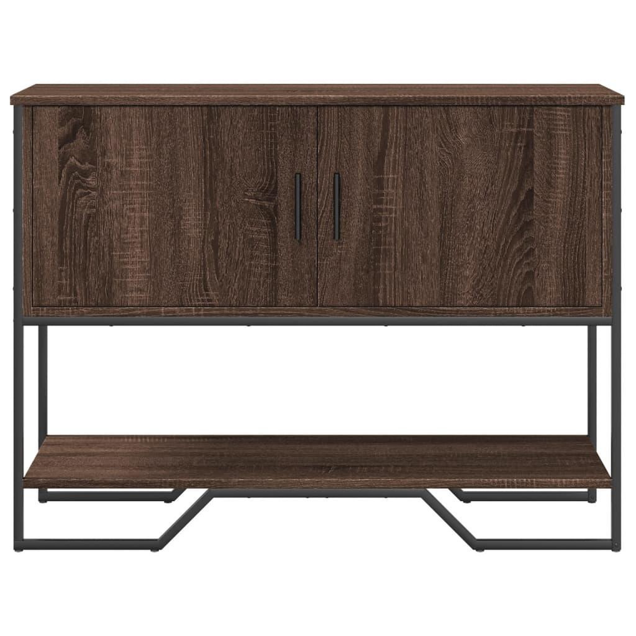 Voir la diapositive 4 : VIDAXL Table console chene marron 100x35x74,5 cm bois d'ingenierie