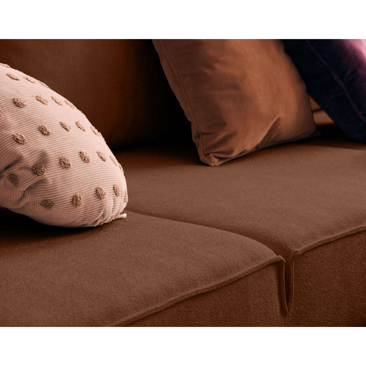 LISA DESIGN Charlie - canapé panoramique en u 7 places - convertible avec coffre - en tissu