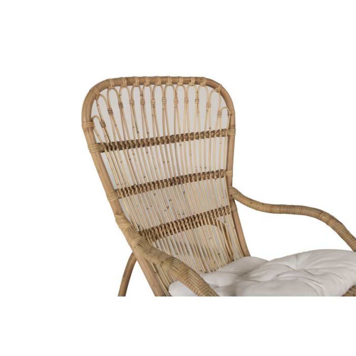 Paris Prix Fauteuil de Jardin & Repose-Pieds  Ella  131cm Naturel