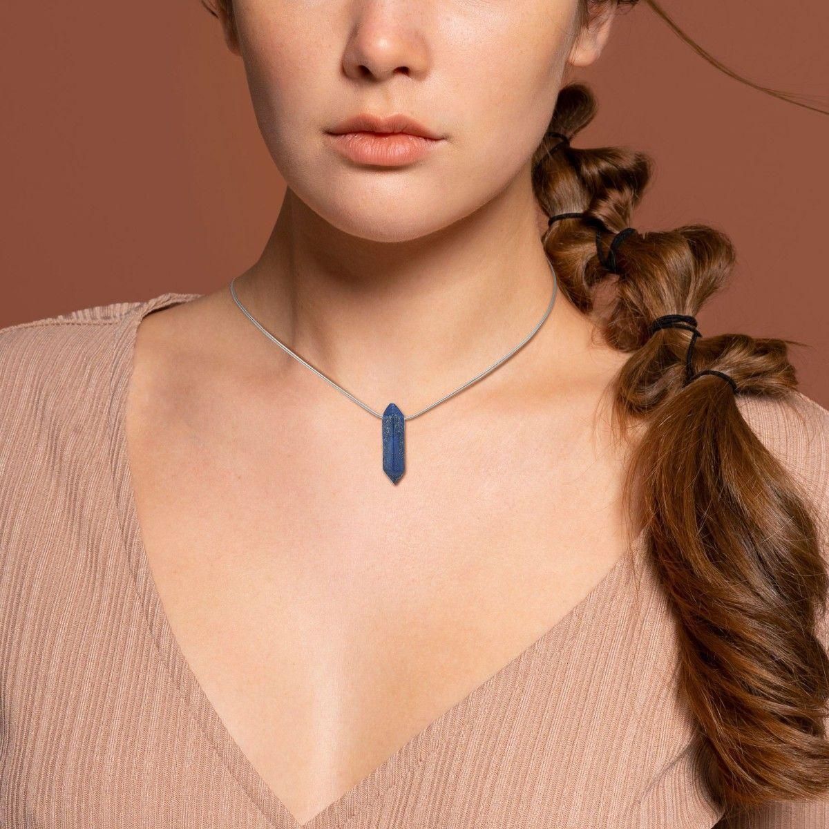 SC CRYSTAL Collier SC Crystal orné d'une pierre Lapis Lazuli