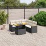 Voir la diapositive 1 : VIDAXL Salon de jardin 6 pcs avec coussins noir resine tressee