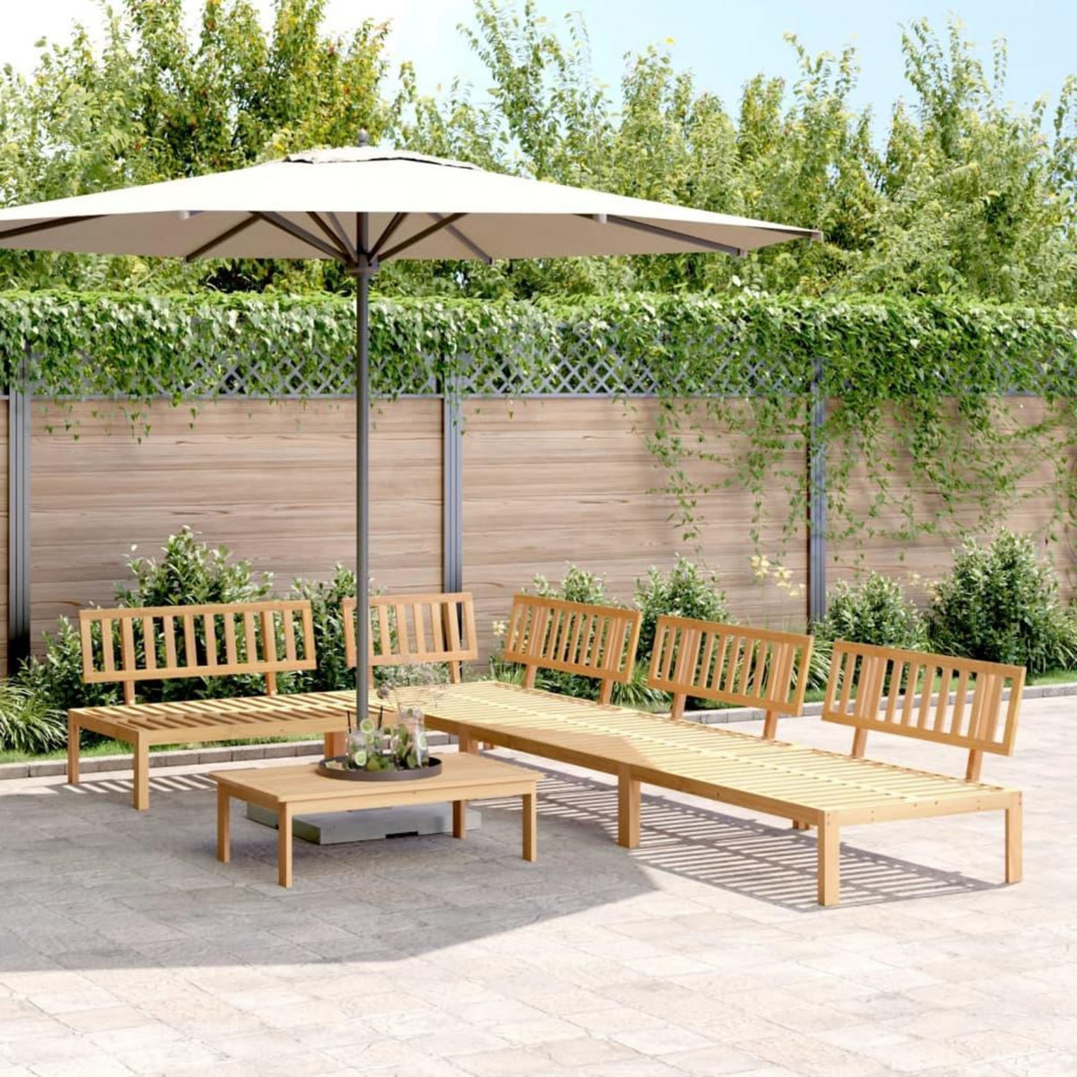 VIDAXL Salon palette de jardin 5 pcs bois d'acacia massif