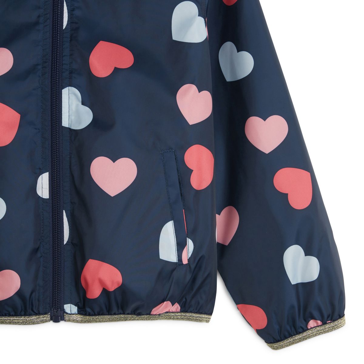 INEXTENSO Coupe vent doublé coeurs fille