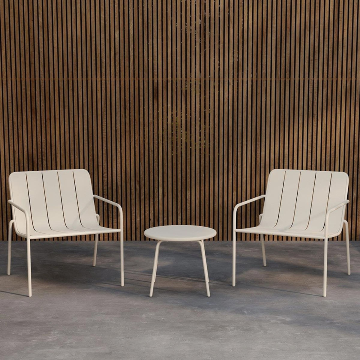Paris Prix Salon de Jardin 3 Pièces  Minos  74cm Beige