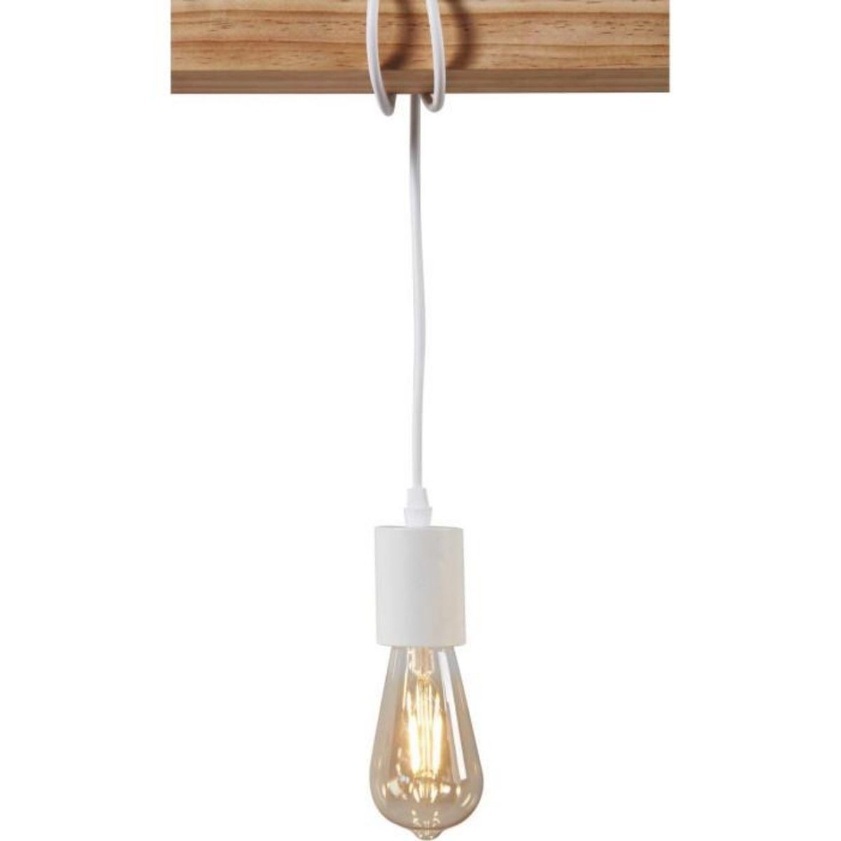 Paris Prix Lampe Suspension 4 Têtes  Forkland  71cm Blanc