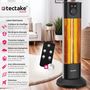 Voir la diapositive 2 : tectake Radiateur infrarouge 3 niveaux de puissance 500, 1000 et 1500 W noir