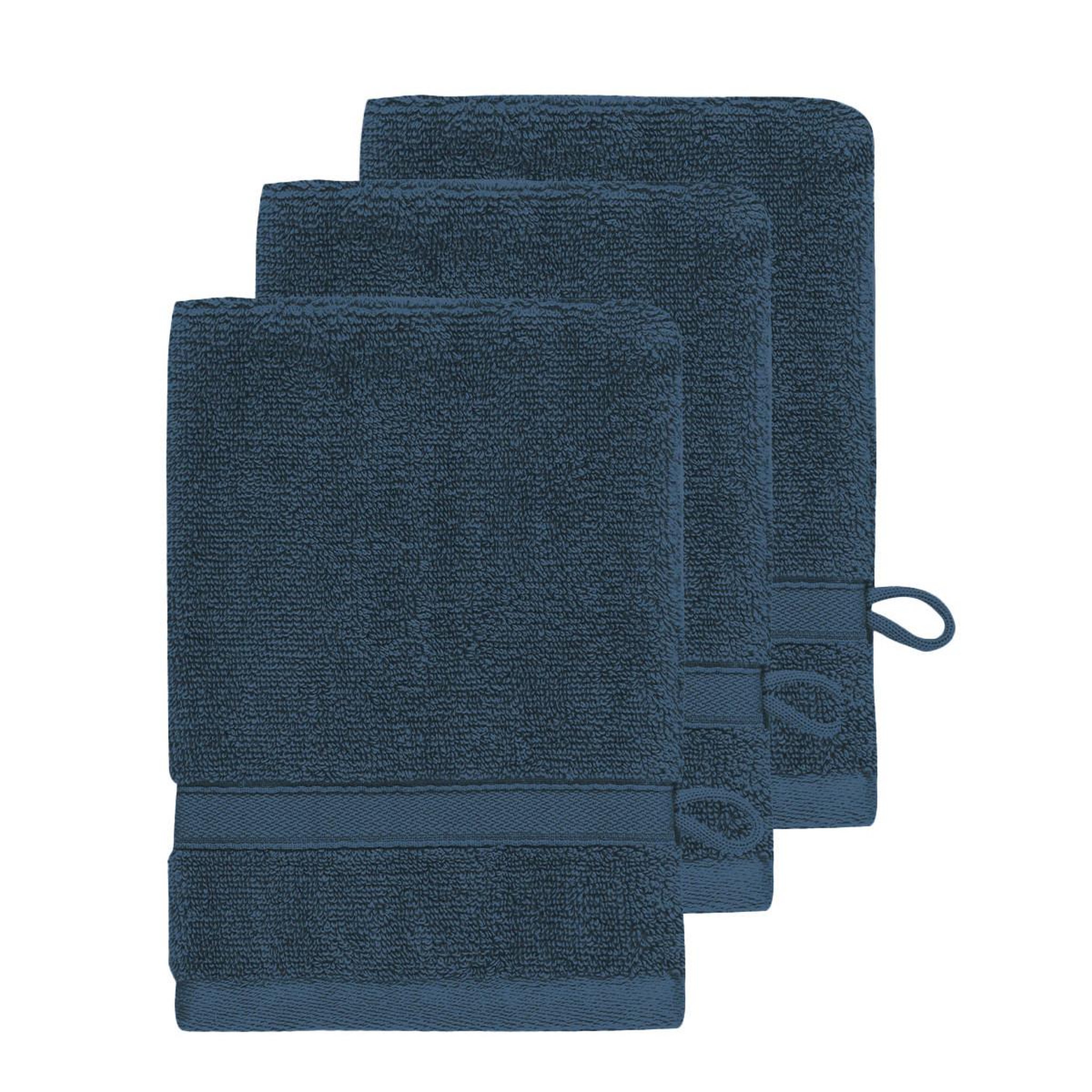 Voir la diapositive 1 : Sensei Maison Lot de 3 gants de toilette 600 g/m² SENSILK - 16x22 cm