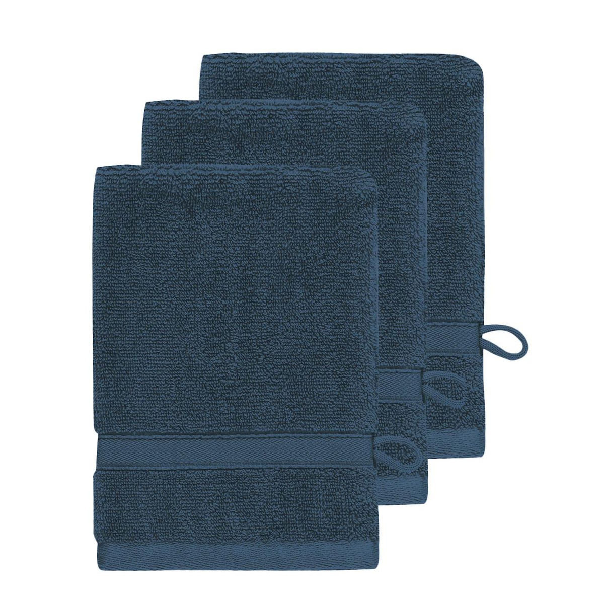 Sensei Maison Lot de 3 gants de toilette 600 g/m² SENSILK - 16x22 cm