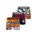FREEGUN Lot de 3 boxers homme Naruto Classic. Coloris disponibles : Orange