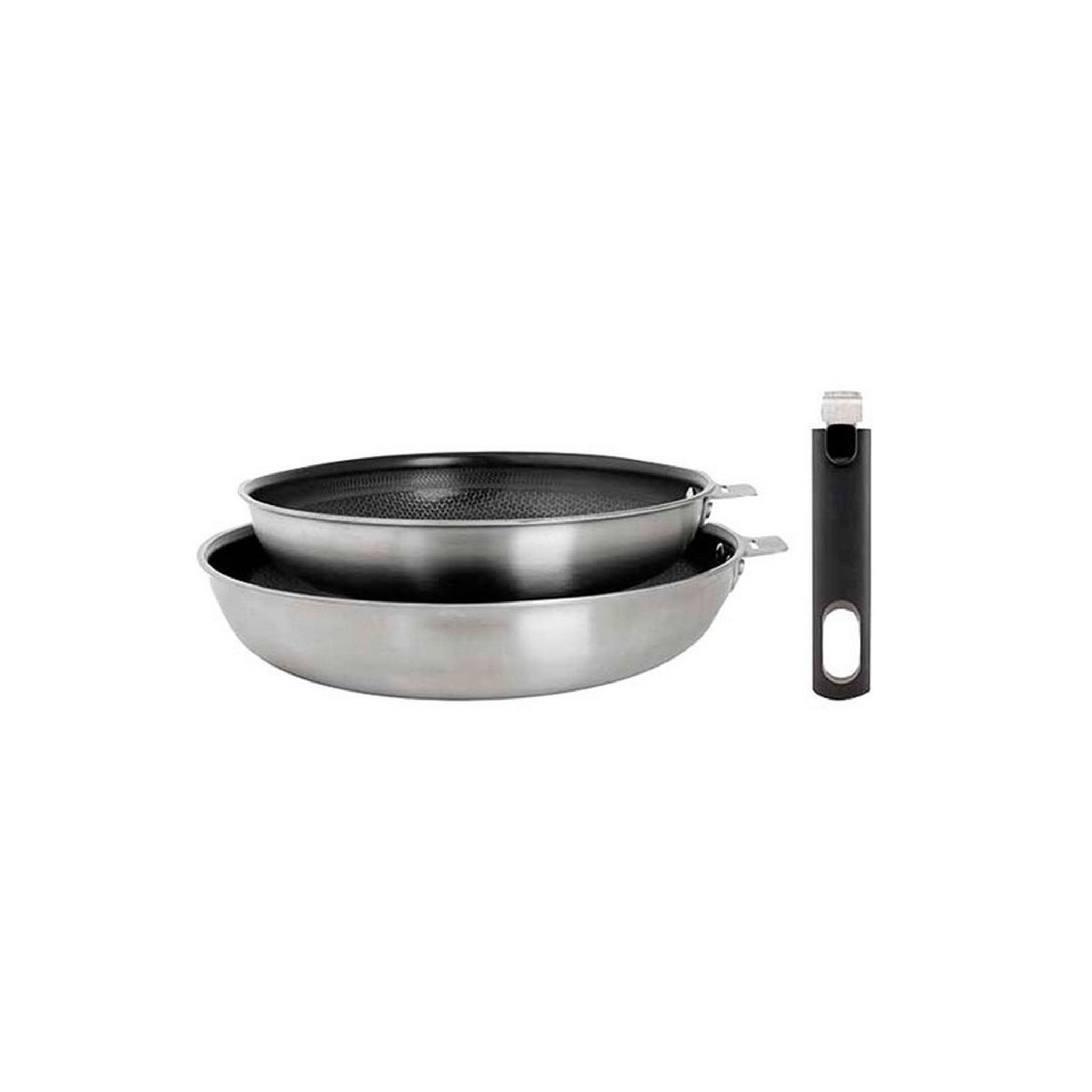 COSY & TRENDY Set 2 poêles inox 24/28cm inox + poignée - 5189005