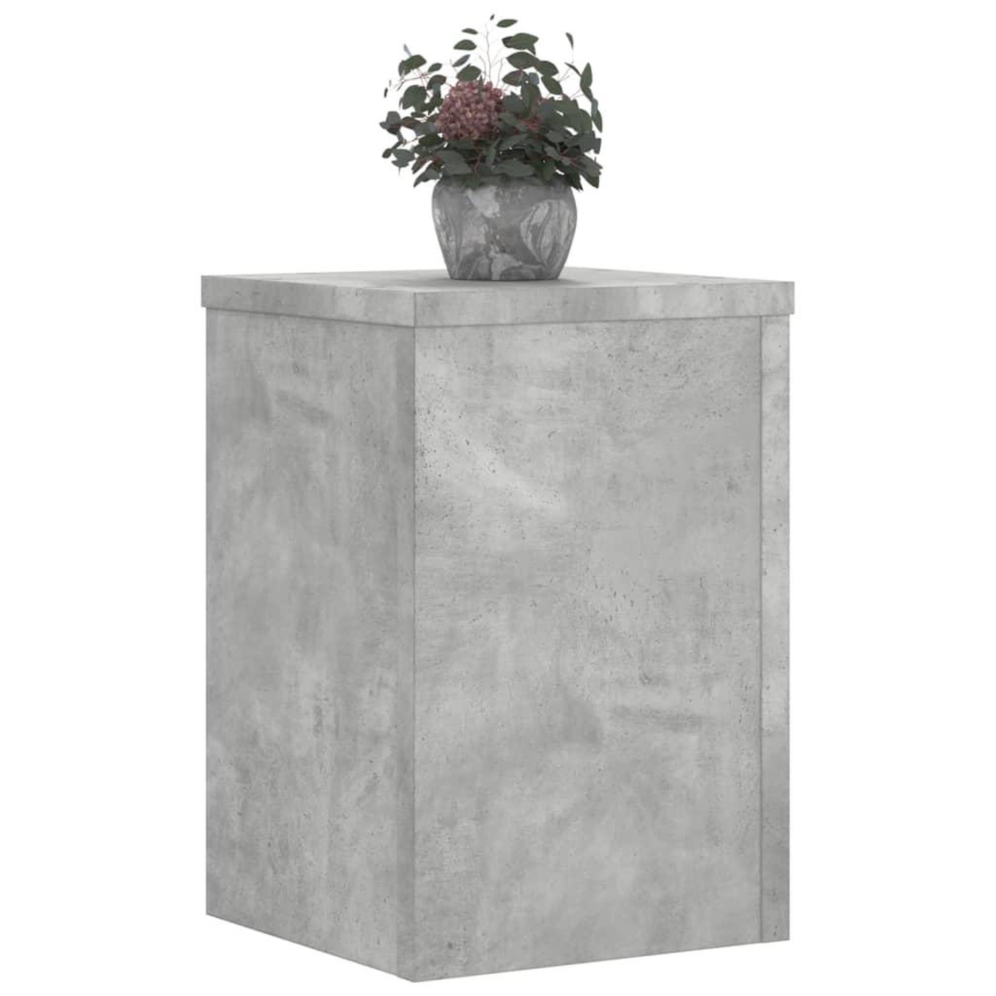 Voir la diapositive 3 : VIDAXL Supports pour plantes 2 pcs gris beton bois d'ingenierie