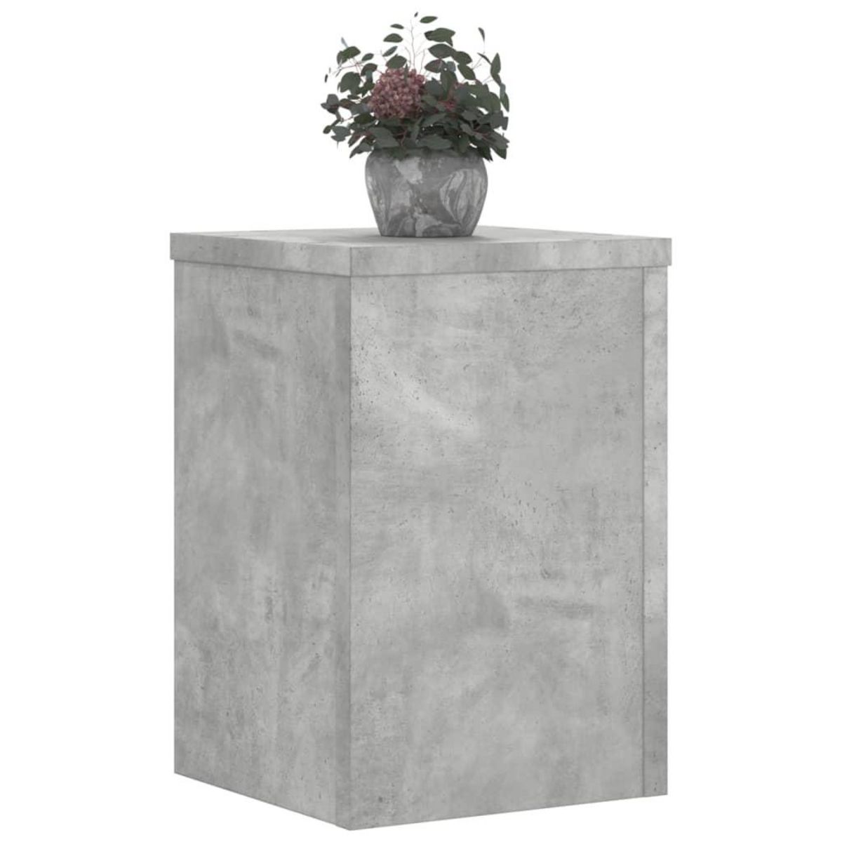 VIDAXL Supports pour plantes 2 pcs gris beton bois d'ingenierie