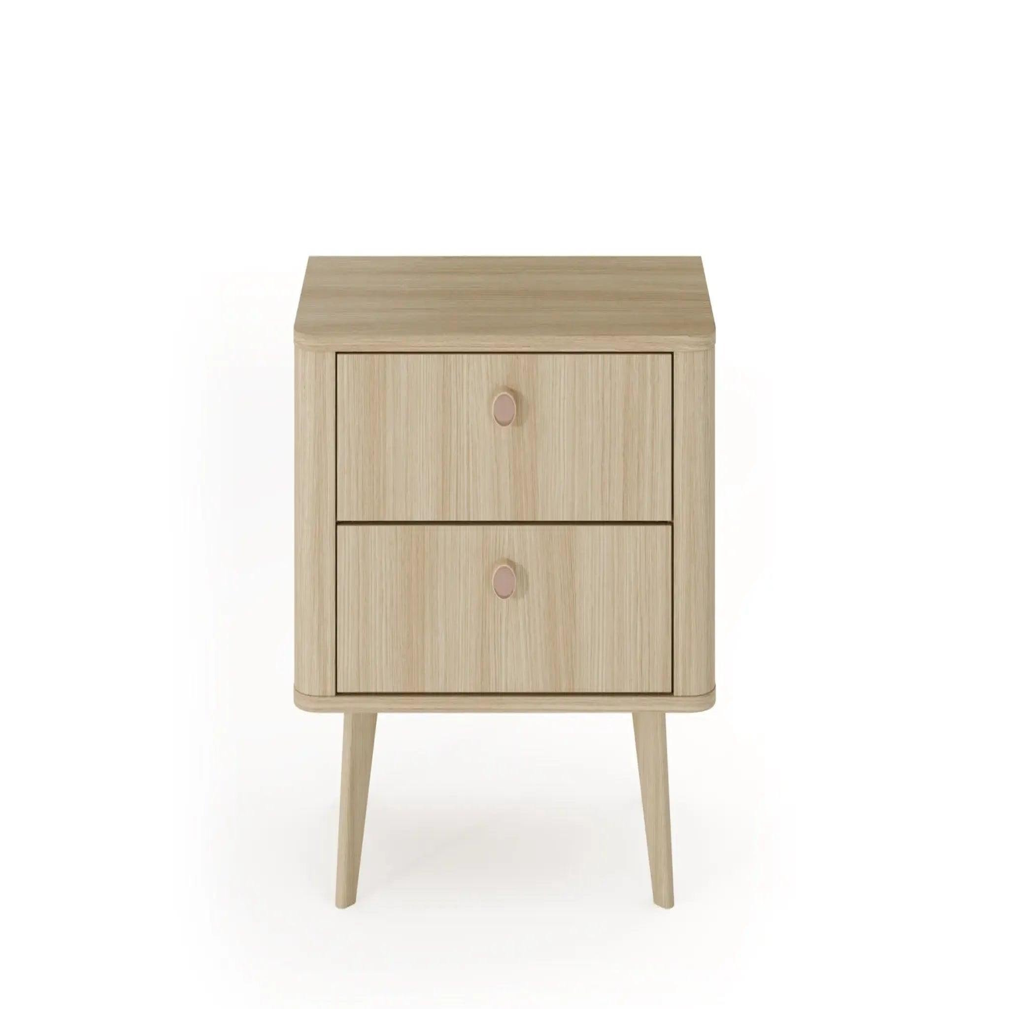 CASANOVA PARIS Elora - table de chevet 63cm2 tiroirs pieds bois