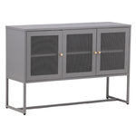 Paris Prix Bahut 3 Portes en Métal  Malla  120cm Gris Clair