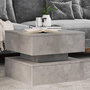 Voir la diapositive 1 : VIDAXL Table basse avec lumieres LED gris beton 50x50x40 cm