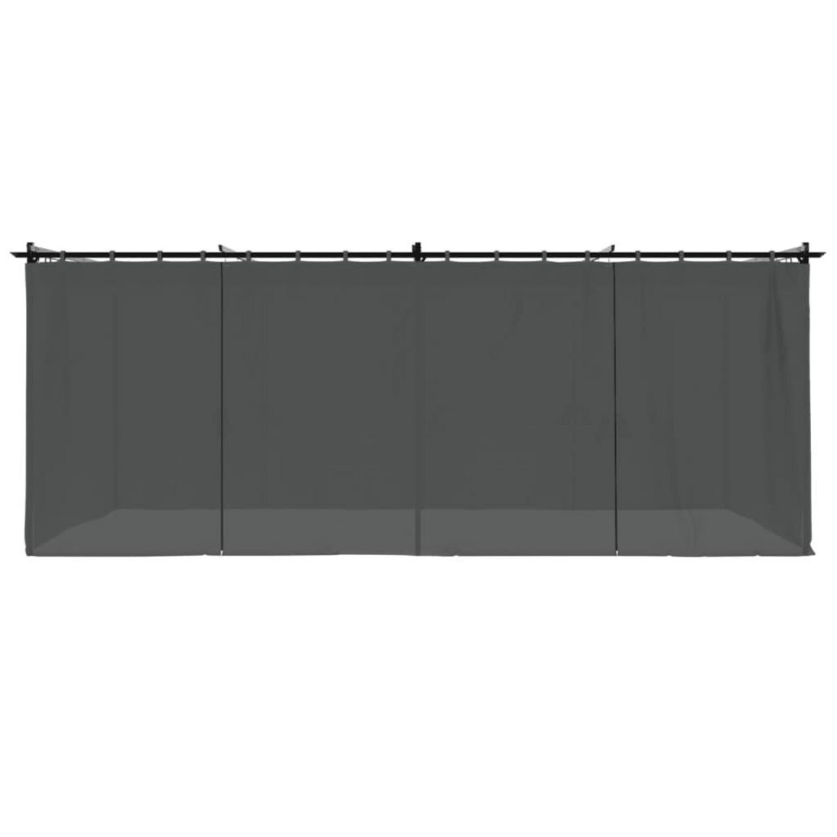 VIDAXL Tonnelle avec rideaux anthracite 6x3 m acier